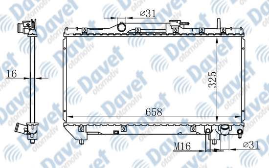 ORIS BTO043016 Motor Su Radyatoru Brazing Carina E-Corona St191 92> Manuel Sanzuman  325×658x16 ***